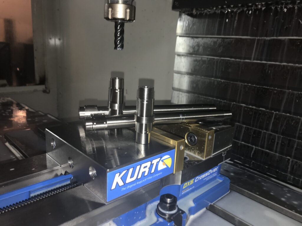 Drilling titanium bar