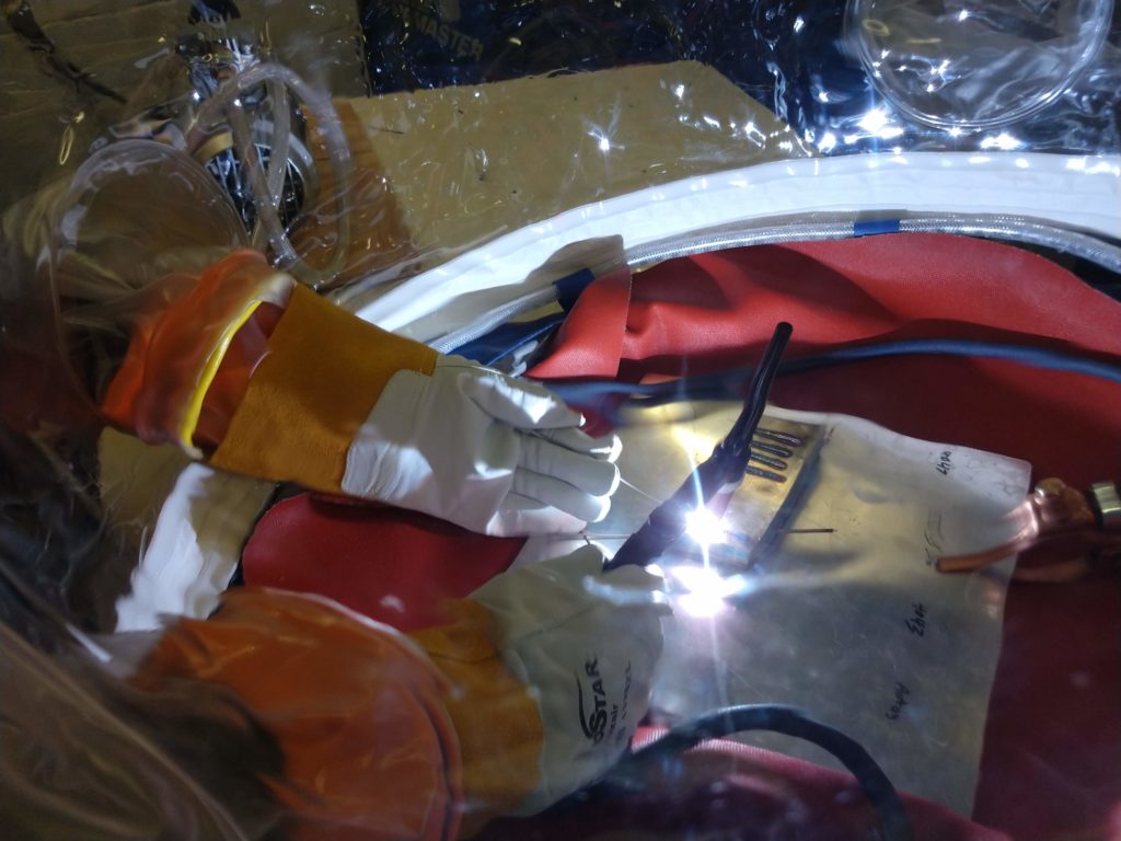 PCT PTG Donation 2 welding in inflatable purge chamber