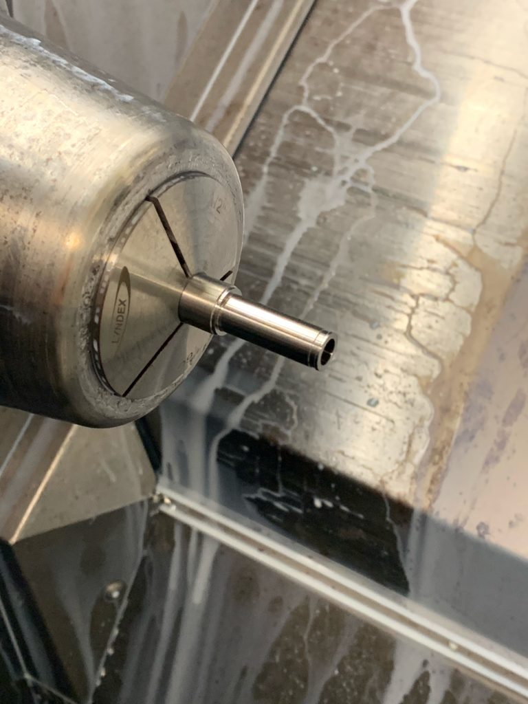 CVT roller shafts turned on a CNC lathe